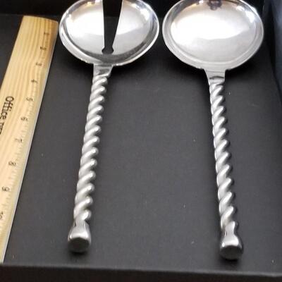 2 pc Stainless salad server set