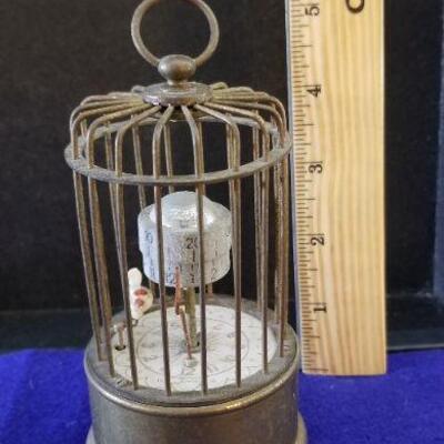 J.Kaiser Mechanical Bird Cage Clock