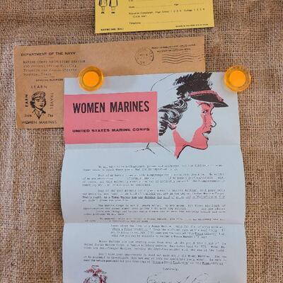 1957 Women Marines recruitment letter