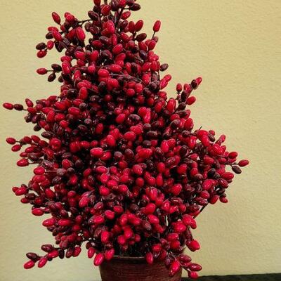 3 Red Berry Topiaries