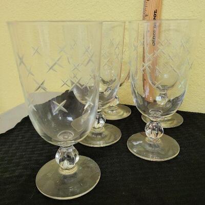 Etched Water Goblets