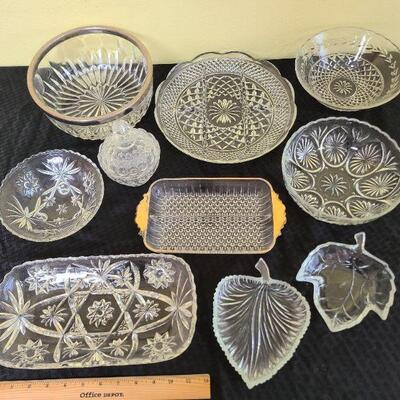 10 Piece Crystal/Cut Glass Assortment