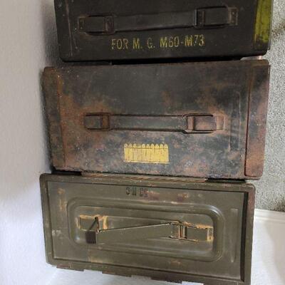 4 Metal Ammo Boxes