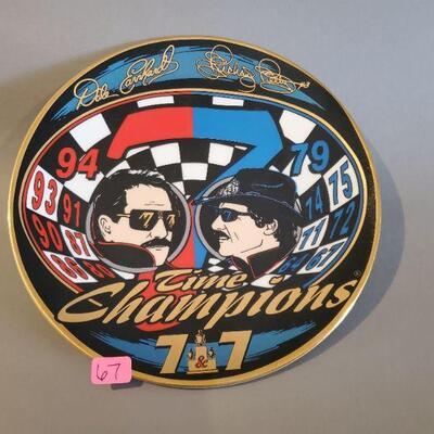 Lot 67: Dale Earnhardt and Richard Petty Collector Plate