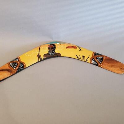 Lot 75: Hand Painted Australian Boomerang