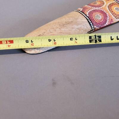 Lot 76: Hand Painted Wooden Boomerang
