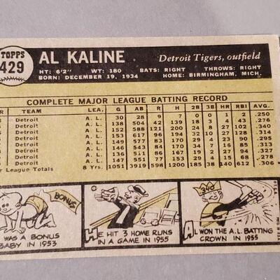 Lot 88: Detroit Tigers Al Kaline Baseball Card