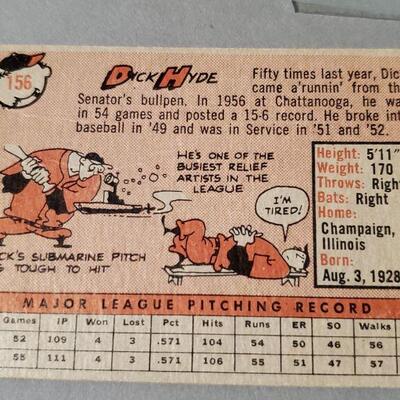 Lot 95: Washington Senators - Dick Hyde Baseball Card