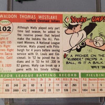 Lot 98: Cleveland Indians - Wally Westlake  Baseball Cards