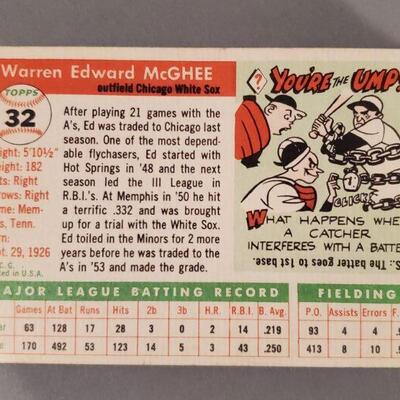 Lot 104: Chicago White Sox - Ed McGhee Baseball Card
