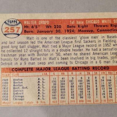 Lot 106:  Chicago White Sox - Walt Dropo Baseball Card