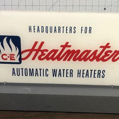#6 Vintage Heatmaster Water Heater Sign