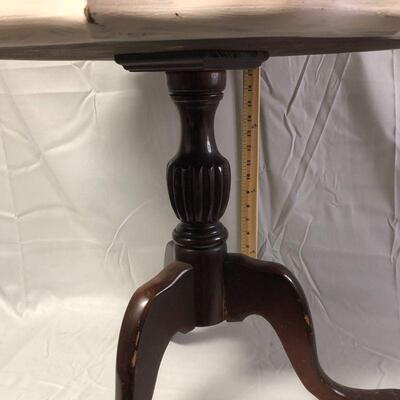 Lot 6 - Pie crust Two Tier Mahogany Table LOCAL PICKUP ONLY