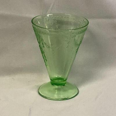 Lot 12 - Belmont Tumbler Rose Cameo Glass Uranium Glass 