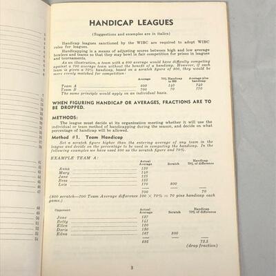 Lot 45 - 1966 Women's International Bowling Congress Manual