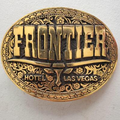 Frontier Hotel Las Vegas Belt Buckle 