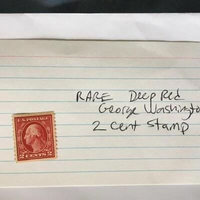 Rare Antique Stamp Collection with Red George Washington, 3 Pfennige and more...