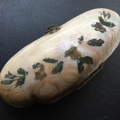 Antique Oyster Shell Victorian Coin Purse