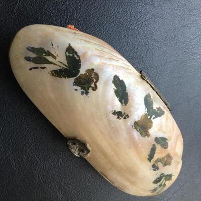 Antique Oyster Shell Victorian Coin Purse