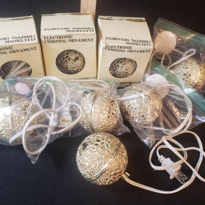 Vintage Electronic Chirping Ornaments 