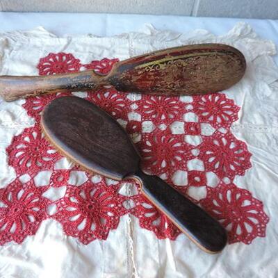 LOT 58  ANTIQUE HAIR BRUSHES
