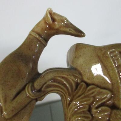Lot 4 - Greyhound Dog Hunting Wild Game Decorative Ceramic Pottery Pitcher