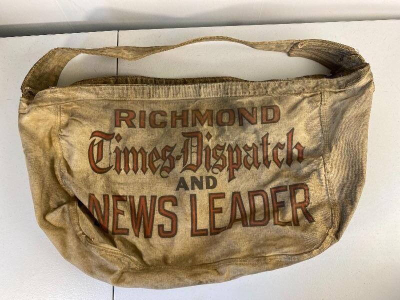 Vintage Richmond Times Dispatch And News Leader Paperboy Canvas Bag EstateSales