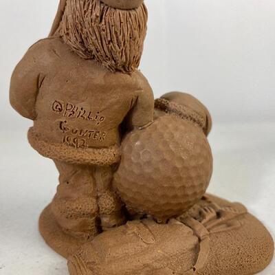 unpainted pecan resin figurines