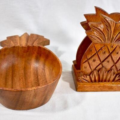 Pineapple Bowl & Napkin Holder Set