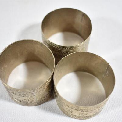 Handmade Silver Napkin Ring Set 