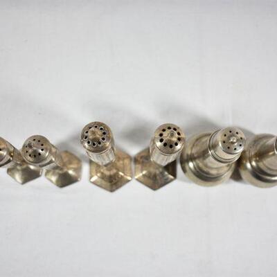 Assorted Silver Salt & Pepper Shakers 