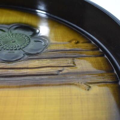 Painted Wooden Serving Tray - 13"