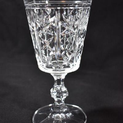 Pineapple Cut Crystal Stemware Set/6