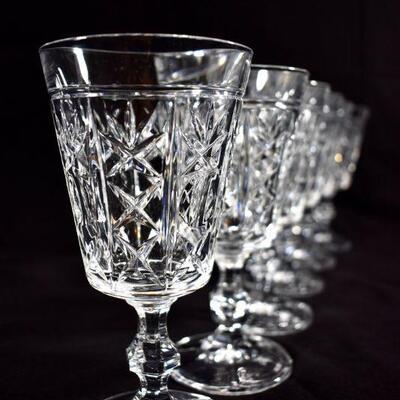 Pineapple Cut Crystal Stemware Set/6