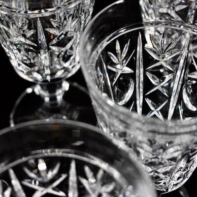 Pineapple Cut Crystal Stemware Set/6
