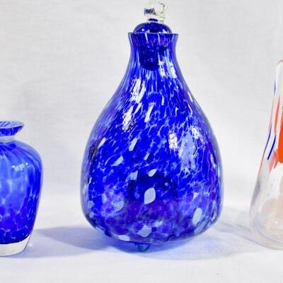 Blue Murano style glass assortment