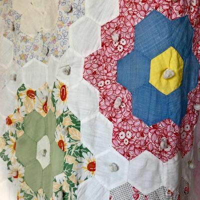 Vintage Grandmother's Garden Quilt (Full/Queen)
