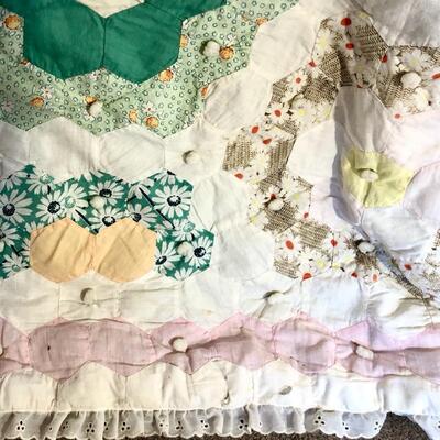 Vintage Grandmother's Garden Quilt (Full/Queen)