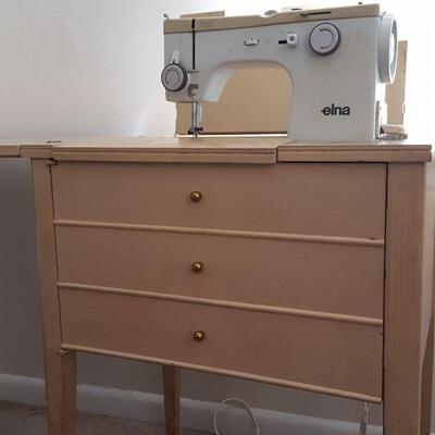 Lot 2 - Elna Sewing Table and Chair