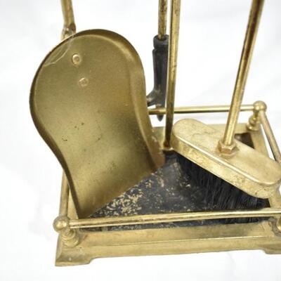 Brass Fire Place Set