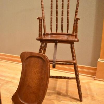 Doll high chair and cradle