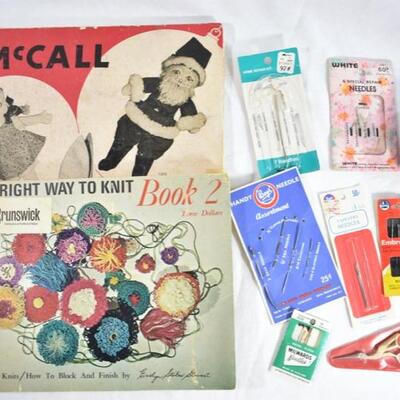 Vintage Knitting Sewing Crochet Assortment