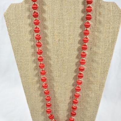 Vintage Costume Jewelry Assortment - Red, Gold, Pearl
