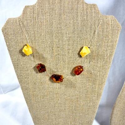 Vintage Baltic Amber Floating Necklace