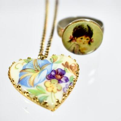 Vintage Costume Jewelry Assortment - Pink & Gold