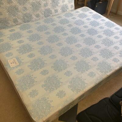 Lot 8 - Queen Size Bed Frame, Box Spring and Mattress