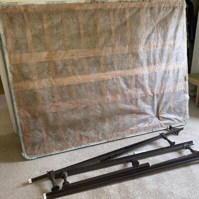 Lot 8 - Queen Size Bed Frame, Box Spring and Mattress