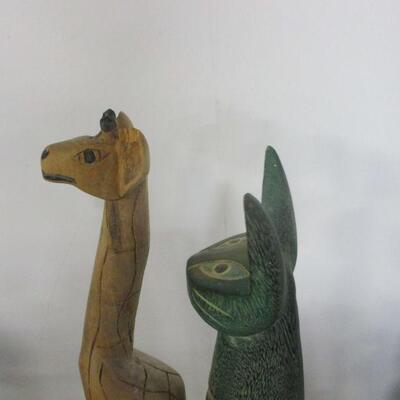 Lot 14 - Wooden Animal Figures 