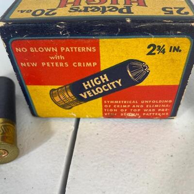 Vintage Paterson High Velocity 21 Shotgun Shells and box