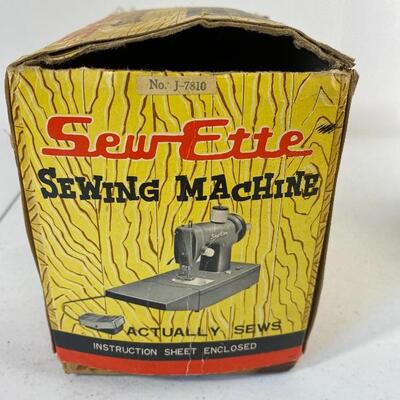Vintage Red Sew Ette Sewing Machine Battery Operated